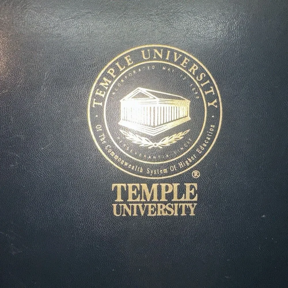 Temple University Portfolio Planner Organizer For Interviews Navy Blue/Gold